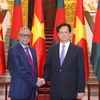 Thủ tướng Nguyễn Tấn Dũng hội kiến với Tổng thống Cộng hòa nhân dân Bangladesh Md. Abdul Hamid. (Ảnh: Thống Nhất/TTXVN)