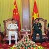 Đại tướng Phùng Quang Thanh, Bộ trưởng Bộ Quốc phòng tiếp Thượng tướng Tôn Kiến Quốc, Phó Tổng Tham mưu trưởng Quân đội Trung Quốc. (Ảnh: Trọng Đức/TTXVN)