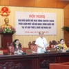 Chủ tịch Quốc hội Nguyễn Sinh Hùng chủ trì và phát biểu khai mạc Hội nghị. (Ảnh: Nhan Sáng/TTXVN)