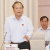 Chủ nhiệm Ủy ban Pháp luật của Quốc hội Phan Trung Lý phát biểu ý kiến. (Ảnh: Phương Hoa/TTXVN)