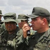 Bộ trưởng Quốc phòng Vladimir Padrino Lopez tại một buổi diễn tập quân sự ở bán đảo Paraguana, Tây Bắc Venezuela. (Nguồn: .eluniversal.com)