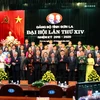 Ban chấp hành Đảng bộ tỉnh Sơn La khóa XIV nhiệm kỳ 2015-2020 ra mắt Đại hội. (Ảnh: Điêu Chính Tới/TTXVN)
