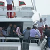 Thuyền cao tốc chở Tổng thống Yameen. (Nguồn: AP)