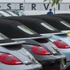 Xe Volkswagen Beatle bày bán tại đại lý ở Woodbridge, bang Virginia, Mỹ ngày 29/9 vừa qua. (Ảnh: AFP/TTXVN)