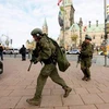 Cảnh sát phong tỏa tòa nhà Quốc hội Canada. (Nguồn: Reuters) 