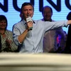 Ứng cử viên Tổng thống Argentina Mauricio Macri phát biểu sau cuộc bầu cử ở Buenos Aires ngày 26/10 vừa qua. (Ảnh: THX/TTXVN)