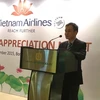 Trưởng Chi nhánh Tổng công ty Hàng không Việt Nam tại Indonesia Nghiêm Văn Khánh. (Ảnh: Đỗ Quyên/Vietnam+)