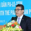 Đại sứ Palestine tại Việt Nam Saadi Salama phát biểu tại buổi lễ. (Ảnh: An Đăng/TTXVN)
