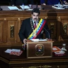 Tổng thống Venezuela Nicolas Maduro phát biểu tại một cuộc họp Quốc hội ở Caracas ngày 15/1 vừa qua. (Ảnh: AFP/TTXVN)