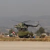 Máy bay trực thăng tại căn cứ quân sự Nga ở tỉnh Latakia ngày 16/2 vừa qua. (Ảnh: AFP/TTXVN)