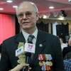 Ông Nikolai Colesnic, Chủ tịch Hội Cựu chuyên gia Quân sự Liên Xô và Nga trả lời phỏng vấn phóng viên TTXVN. (Ảnh: Quế Anh/TTXVN )