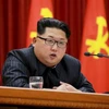 Nhà lãnh đạo Kim Jong-un phát biểu tại một hội nghị của Ban chấp hành Trung ương Đảng Lao động Triều Tiên. (Ảnh: Reuter/TTXVN)