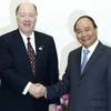 Thủ tướng Nguyễn Xuân Phúc tiếp ông Keith E.Williams, Chủ tịch Hội đồng kinh doanh Hoa Kỳ-ASEAN. (Ảnh: Thống Nhất/TTXVN) 