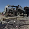 Hiện trường vụ đánh bom ở Kabul. (Ảnh: AFP/TTXVN(