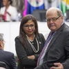 Ngoại trưởng Venezuela Delcy Rodriguez và Đại sứ Venezuela tại OAS Bernardo Alvarez tại Đại hội lần thứ 46 của OAS tại Santo Domingo, Cộng hòa Dominica, ngày 14/6 vừa qua. (Nguồn: AFP)