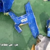 Mảnh vỡ máy bay MS804 được công bố tại Ai Cập ngày 21/5 vừa qua. (Ảnh: EPA/TTXVN)
