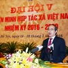 Chủ tịch Ủy ban Trung ương Mặt trận Tổ quốc Việt Nam Nguyễn Thiện Nhân phát biểu tại Lễ khai mạc Đại hội. (Ảnh: Nguyễn Dân/TTXVN)