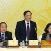 Chủ nhiệm Ủy ban Pháp luật Nguyễn Khắc Định phát biểu. (Ảnh: An Đăng/TTXVN)