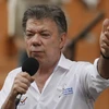 Tổng thống Colombia Juan Manuel Santos phát biểu tại một sự kiện ở Cali ngày 29/7 vừa qua. (Ảnh: EPA/TTXVN)