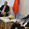 Tổng thống Nga Vladimir Putin và người đồng cấp Thổ Nhĩ Kỳ Recep Tayyip Erdogan tại cuộc gặp hồi tháng Tám vừa qua. (Nguồn: AFP)
