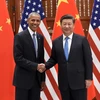 Chủ tịch Trung Quốc hội đàm với Tổng thống Mỹ trước thềm Hội nghị thượng đỉnh G20. (Ảnh: AFP/TTXVN)