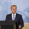 Chủ tịch Hội đồng châu Âu Donald Tusk phát biểu trong cuộc họp báo ở Luxembourg ngày 1/9 vừa qua. (Ảnh: EPA/TTXVN)