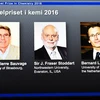 Ba nhà khoa học giành giải Nobel Hóa học 2016: Jean-Pierre Sauvage, J Fraser Stoddart and Bernard L Feringa. (Nguồn: AFP/TTXVN)