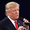 Ông Donald Trump tại cuộc tranh luận trực tiếp thứ hai ở Đại học Washington, thành phố St Louis, bang Missouri ngày 9/10 vừa qua. (Ảnh: AFP/TTXVN)