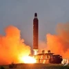 Một vụ phóng tên lửa đạn đạo tầm trung của Triều Tiên. (Nguồn:Yonhap)