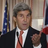  Ngoại trưởng Mỹ John Kerry trong cuộc họp báo ở Wellington, New Zealand ngày 13/11. (Ảnh: AP/TTXVN)
