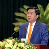 Bí thư Thành ủy Thành phố Hồ Chí Minh Đinh La Thăng phát biểu tại phiên bế mạc. (Ảnh: Thế Anh/TTXVN)