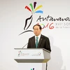 Chủ tịch nước Trần Đại Quang phát biểu tại lễ khai mạc Hội nghị Cấp cao Pháp ngữ lần thứ 16. (Ảnh: Nhan Sáng/TTXVN)