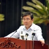 Chủ tịch Ủy ban Nhân dân Thành phố Hồ Chí Minh Nguyễn Thành Phong. (Ảnh: Thanh Vũ/TTXVN)