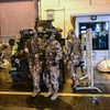 Cảnh sát Thổ Nhĩ Kỳ gác tại Lãnh sự quán Nga ở Istanbul. (Ảnh: AFP/TTXVN)