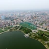 Một góc thành phố Bắc Giang từ trên cao. (Ảnh: Tùng Lâm/TTXVN)