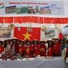 Gian hàng của Việt Nam tại hội chợ từ thiện quốc tế Bazaar ở Ấn Độ đã gây được nhiều ấn tượng với du khách. (Ảnh: Huy Bình/Vietnam+)