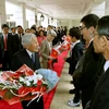Quang cảnh lễ đón Nhà vua và Hoàng hậu tại thủ đô Hà Nội. (Ảnh: Nguyễn Dân/TTXVN)