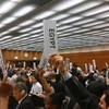 Một phiên đàm phán của Liên hợp quốc về hiệp ước cấm vũ khí hạt nhân. (Nguồn: icanw.org)