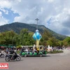 Núi Bà Đen là điểm du lịch nổi tiếng của Tây Ninh, thu hút hàng triệu lượt du khách về thăm viếng mỗi năm. (Ảnh: Nguyễn Luân)