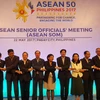Thứ trưởng Ngoại giao Nguyễn Quốc Dũng, Trưởng SOM ASEAN của Việt Nam dẫn đầu đoàn Việt Nam tham dự các hội nghị này. (Ảnh: TTXVN phát)
