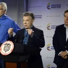 Tổng thống Colombia Juan Manuel Santos - giữa. (Ảnh: EPA/TTXVN)