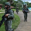 Binh sỹ Philippines tuần tra tại Marawi, Mindanao trong chiến dịch chống phiến quân Hồi giáo ngày 18/6 vừa qua. (Ảnh: AFP/TTXVN) 