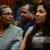 Chủ tịch Hội đồng Bầu cử quốc gia Venezuela (CNE) Tania D'Amelio-bên phải. (Nguồn: Getty Images)