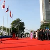 Quang cảnh Lễ Thượng cờ ASEAN. (Ảnh: Thanh Vũ/TTXVN)