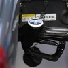 Bơm xăng cho ôtô tại trạm xăng. (Ảnh: AFP/TTXVN)