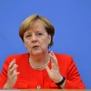 Thủ tướng Angela Merkel tại cuộc họp báo ở Berlin ngày 29/8. (Ảnh: AFP/TTXVN)