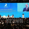 Thủ tướng Chính phủ Nguyễn Xuân Phúc đến dự và phát biểu khai mạc Hội nghị Thượng đỉnh Kinh doanh Việt Nam 2017 với chủ đề “Việt Nam - Đối tác kinh doanh tin cậy”. (Ảnh TTXVN)