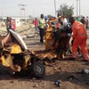 Hiện trường vụ đánh bom ở Maiduguri ngày 15/11. (Ảnh: Saharareporters/TTXVN)