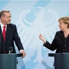 Tổng thống Thổ Nhĩ Kỳ Recep Tayyip Erdogan và Thủ tướng Đức Angela Merkel. (Nguồn: getty images)
