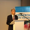 Đại sứ Việt Nam Đặng Xuân Dũng phát biểu tại Tọa đàm xúc tiến thương mại Việt Nam-Argentina. (Ảnh: Phương Lan/Vietnam+)